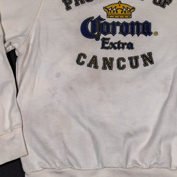 Vintage Corona Extra Cancun Sweatshirt Large Distressed - Picture 3 of 6